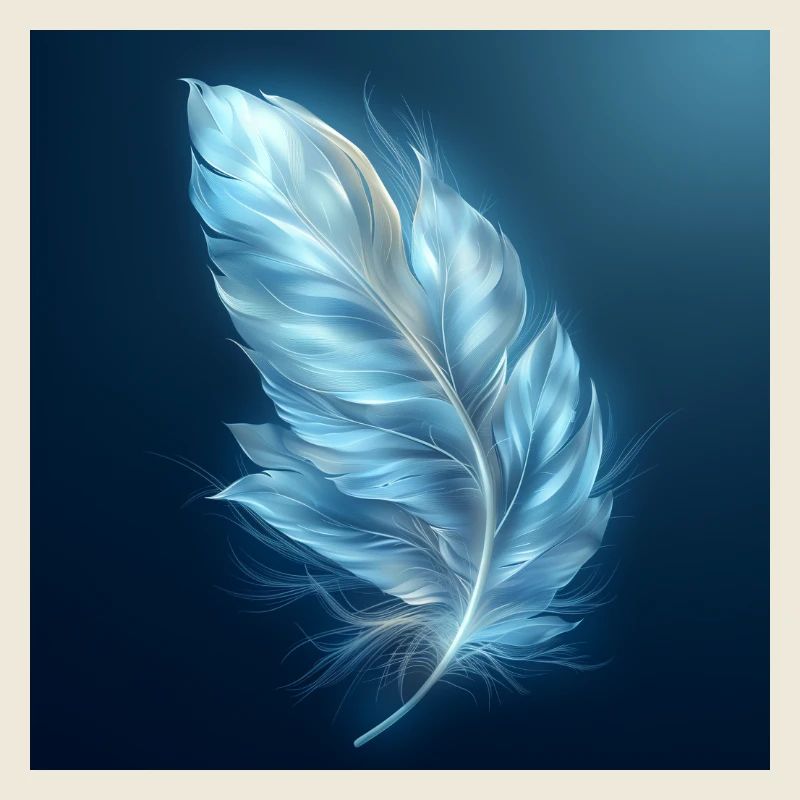 Ätherische Feder leuchtend – Symbol des Lichts