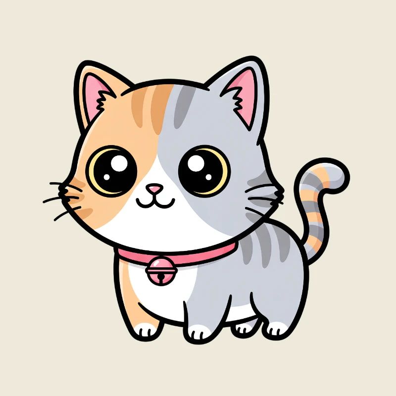 Calico Kitten Collar Charm
