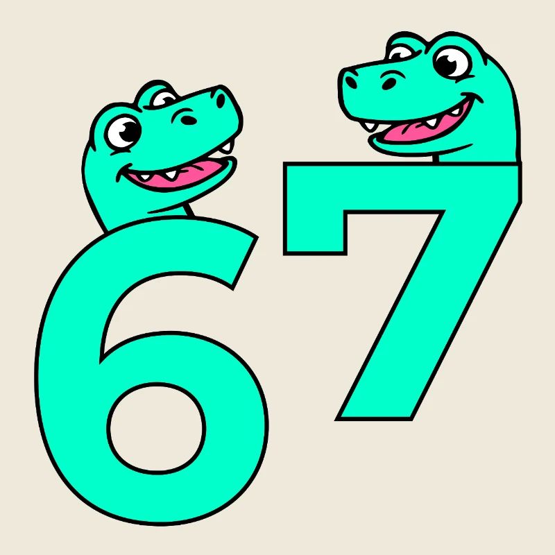 Numbers seven six 67 animals