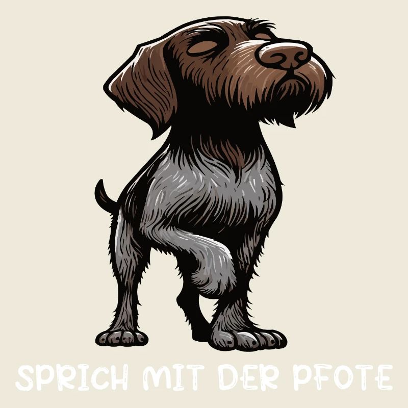Sprich mit der Pfote Deutsch Drahthaar Drahthaare