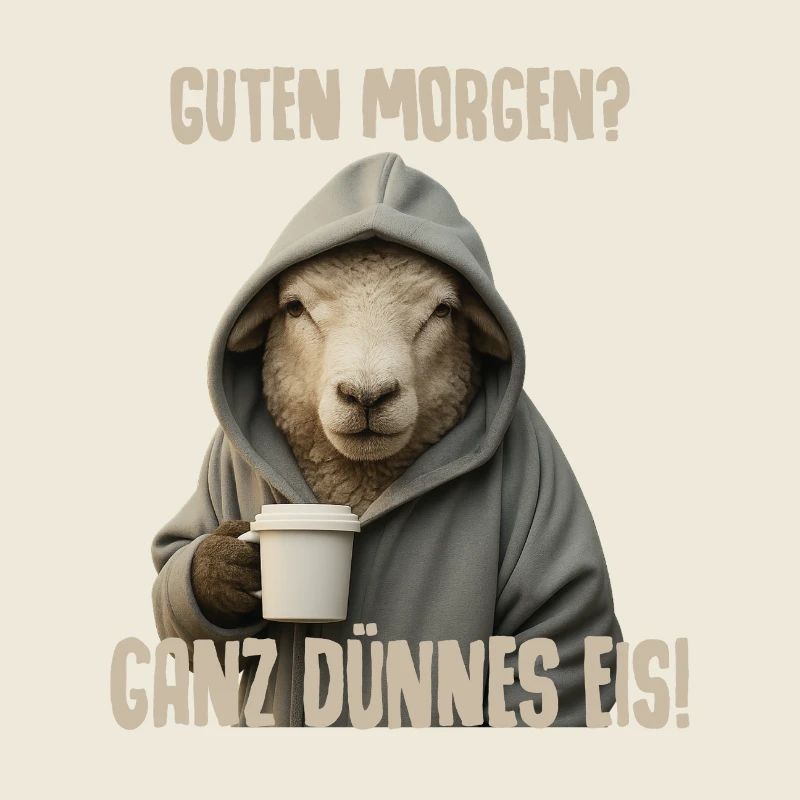 Morning Coffee with Sheep Pullover Hoodie