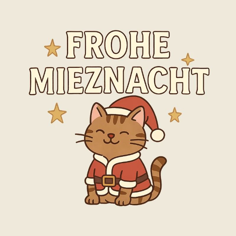 Joyeuse Nuit de chaton – Motif de Noël drôle de chat