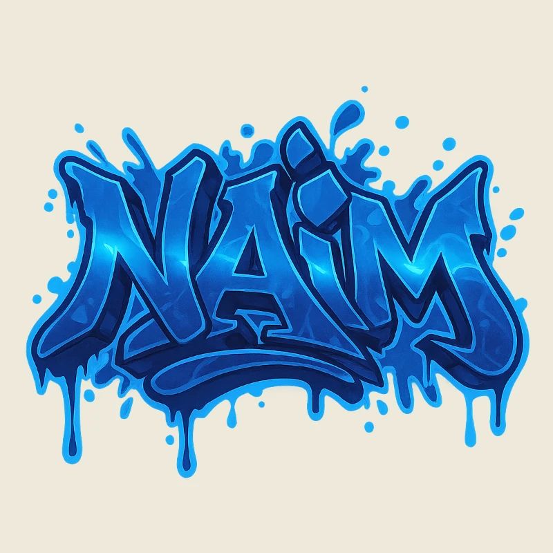 Graffiti NAIM Name Gift Ideal Printable On