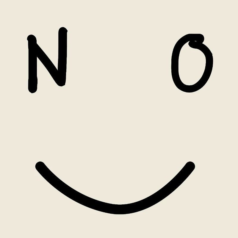 NO Smile Minimalist Good Mood Design