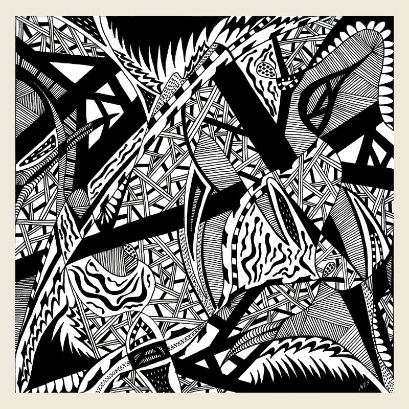 Black and White Abstract Design No. 4