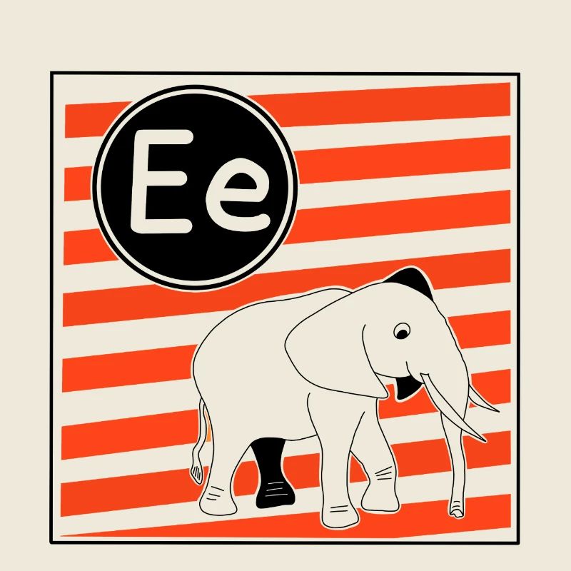 E for Elephant Letters for Learning to Read