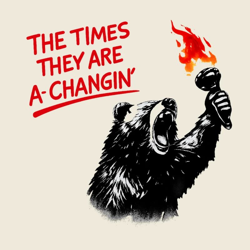 Walking Bear with Fire Torch