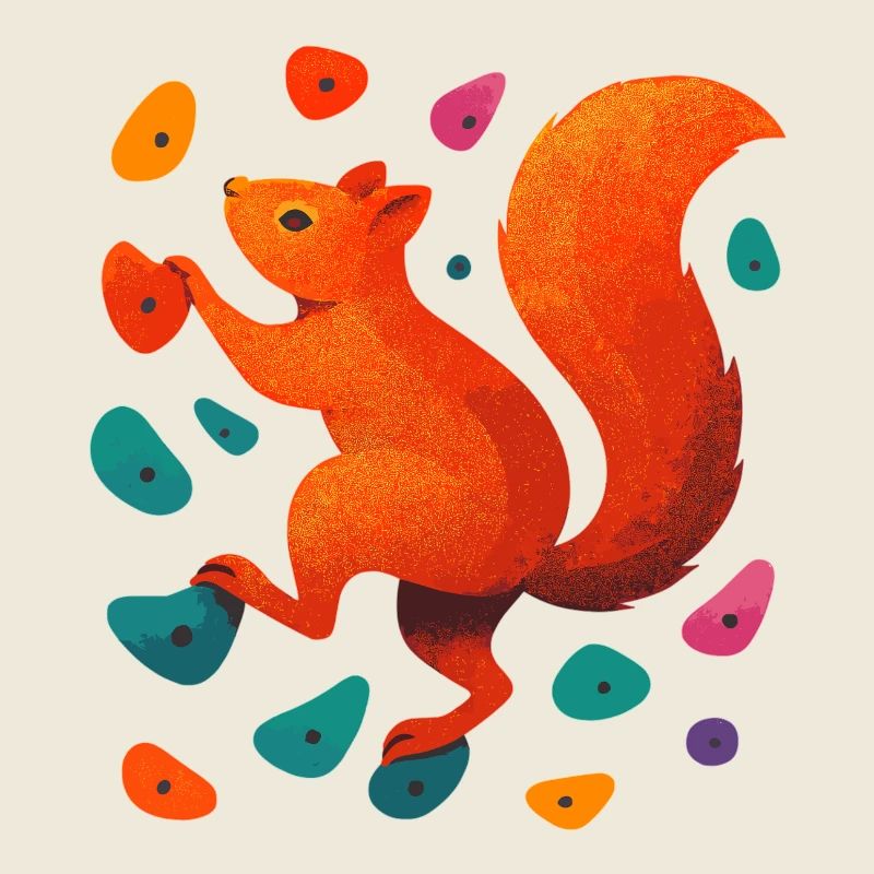 Bouldern Eichhörnchen Klettern Motivation Geschenk