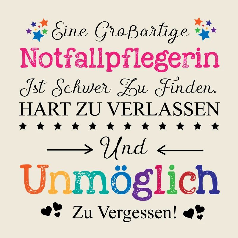 Notfallpflegerin Beruf Geschenk Abschied Pflegerin