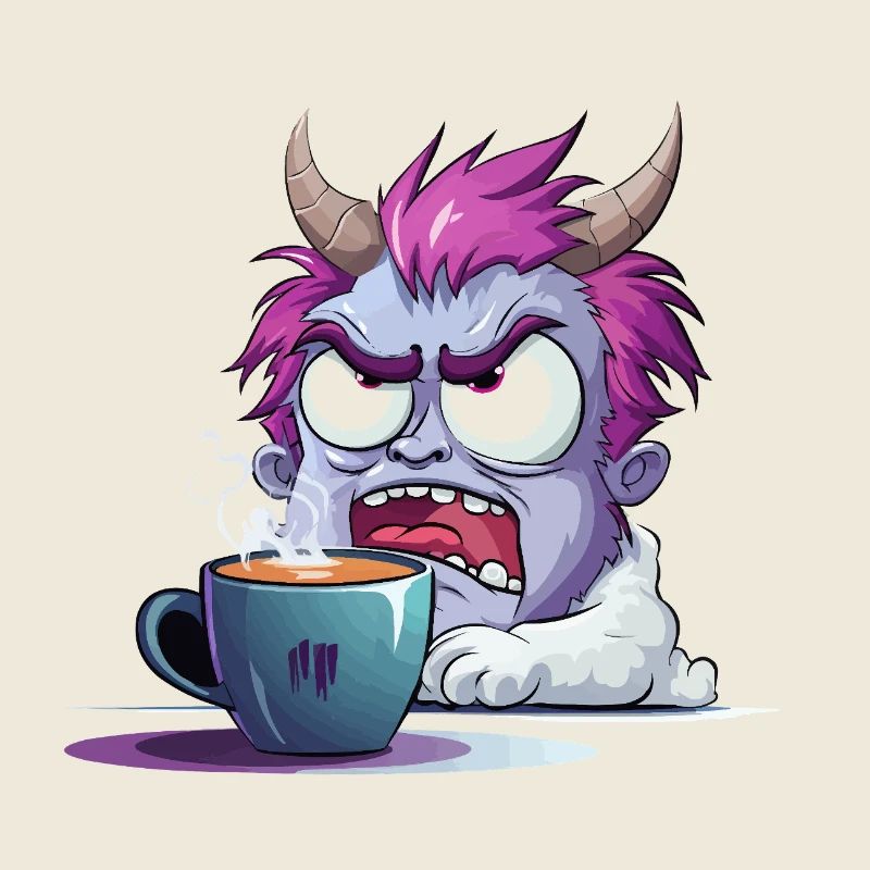 Kaffeewütender Monster
