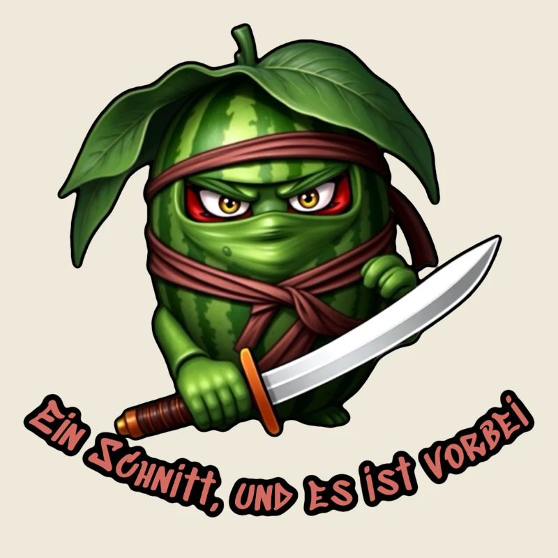 Watermelon Ninja with Sword