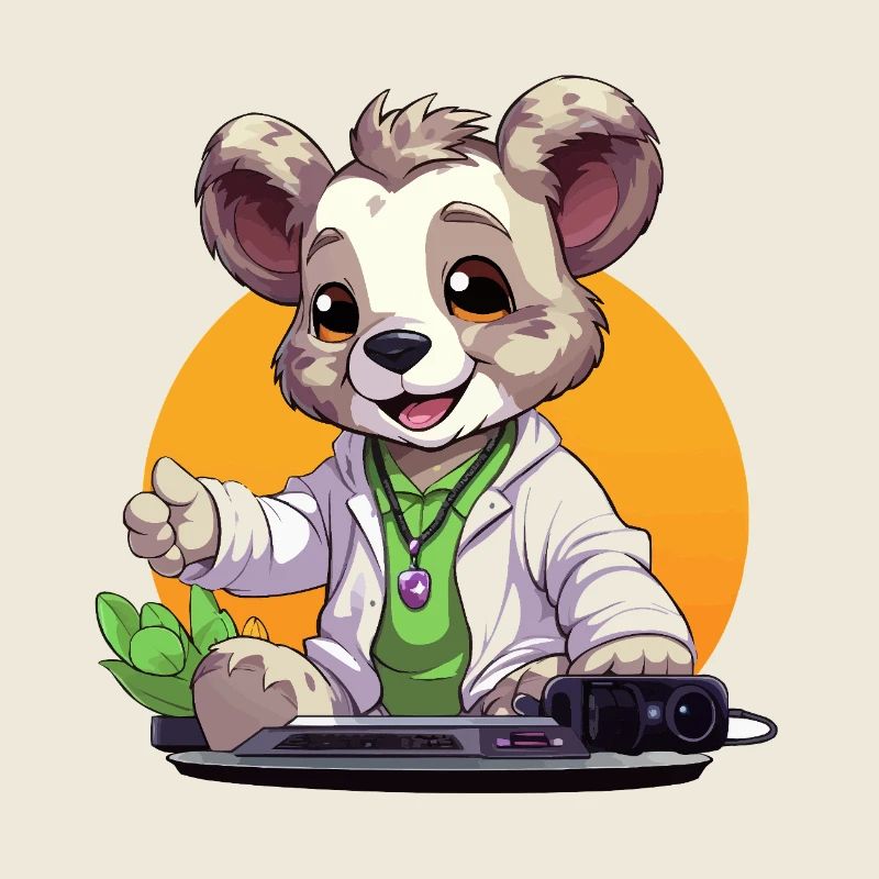 Tech-Koala Creator in retro look