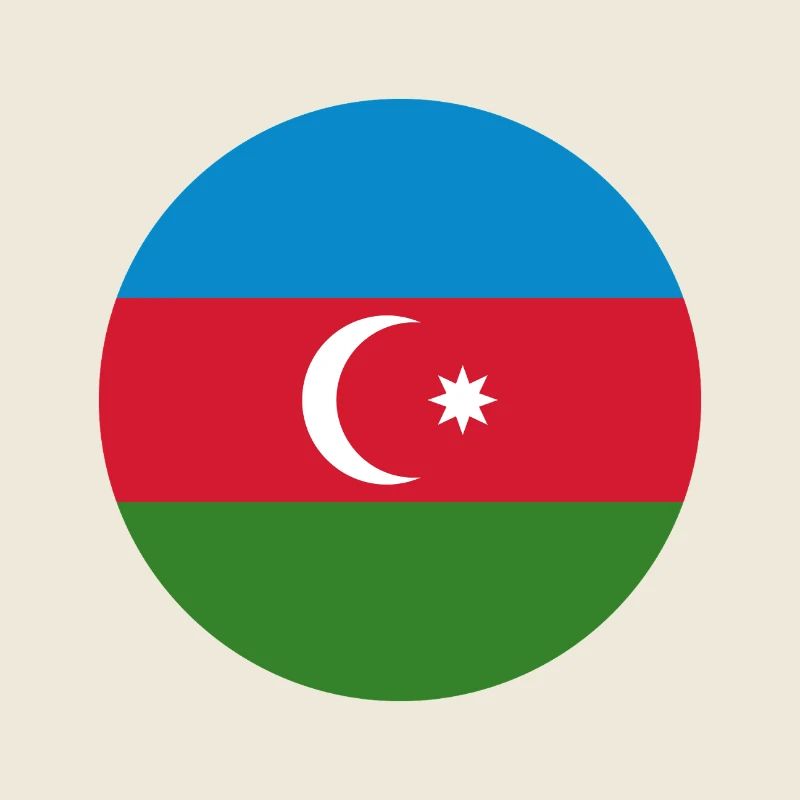 Drapeau rond de l’Azerbaïdjan