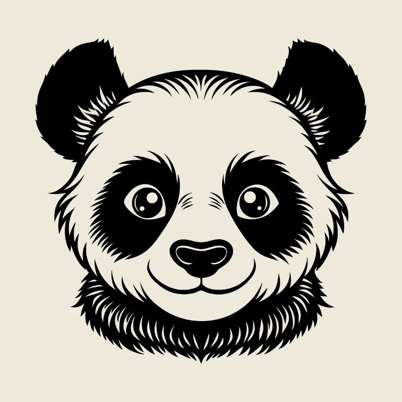 Visage de bébé panda