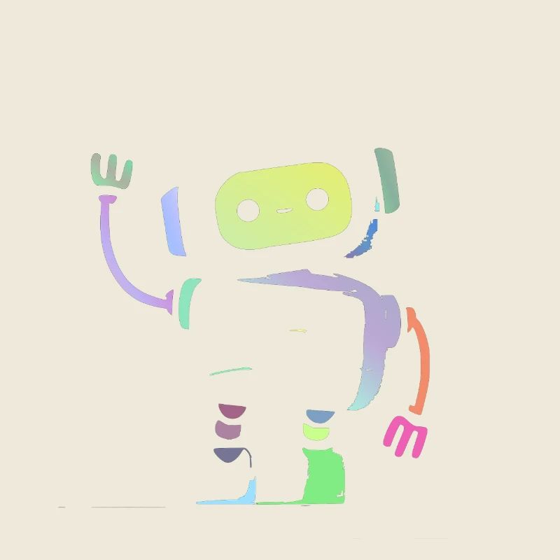Robot pastel amusant