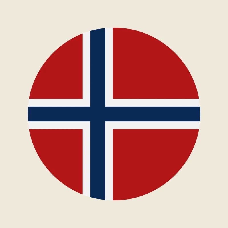 Norway round flag