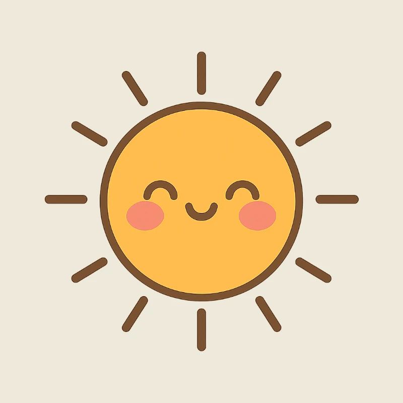Sonne Süßes Lächeln