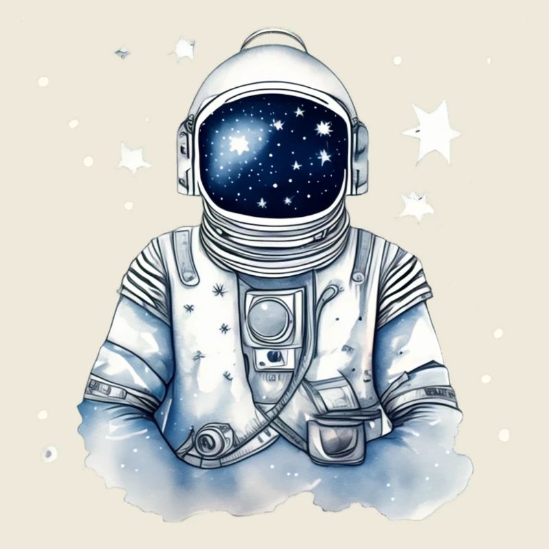 Astronaute dans l’espace stellaire