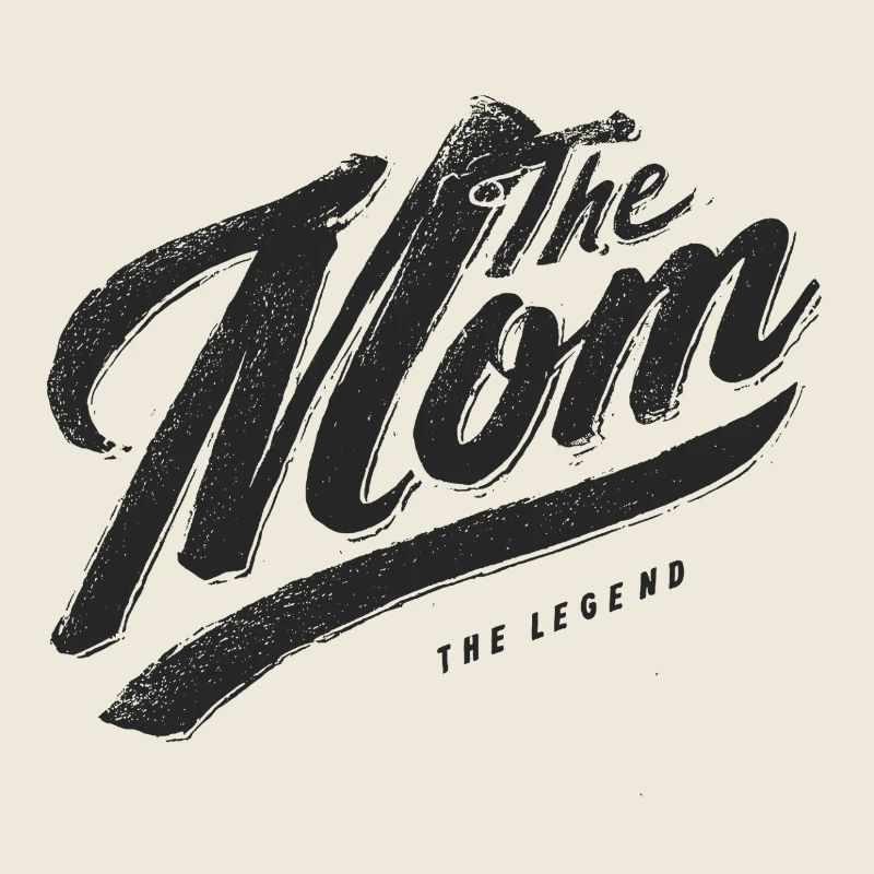 The Mom The Legend Vintage Script