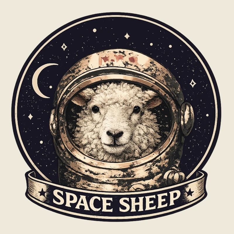 Astronaute mouton de l’espace