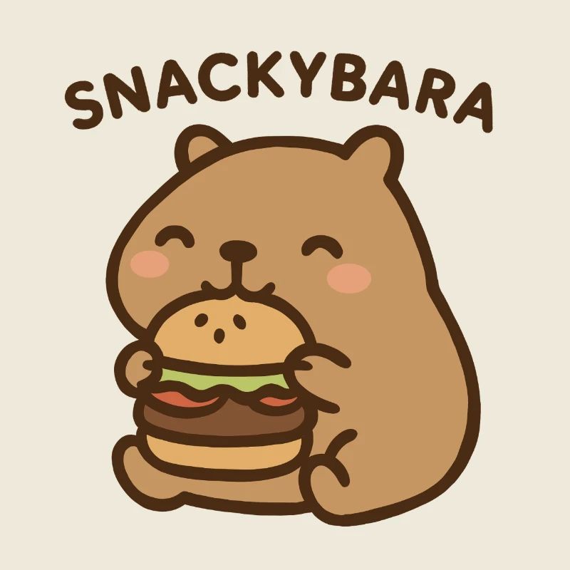 Snackybara – Capybara mit Burger