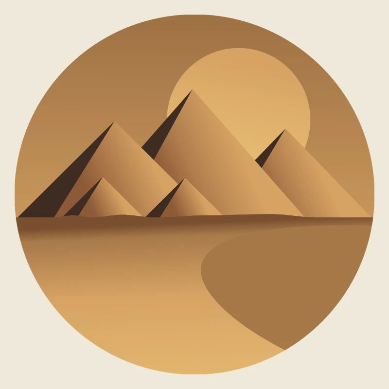 Desert Sun Pyramids Circle
