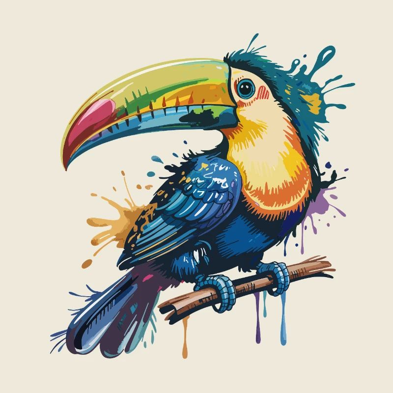 Explosion colorée de toucan