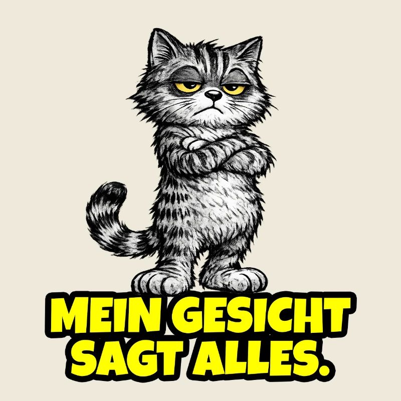 Mein Gesicht sagt alles. – Chef Katze (Grumpy)