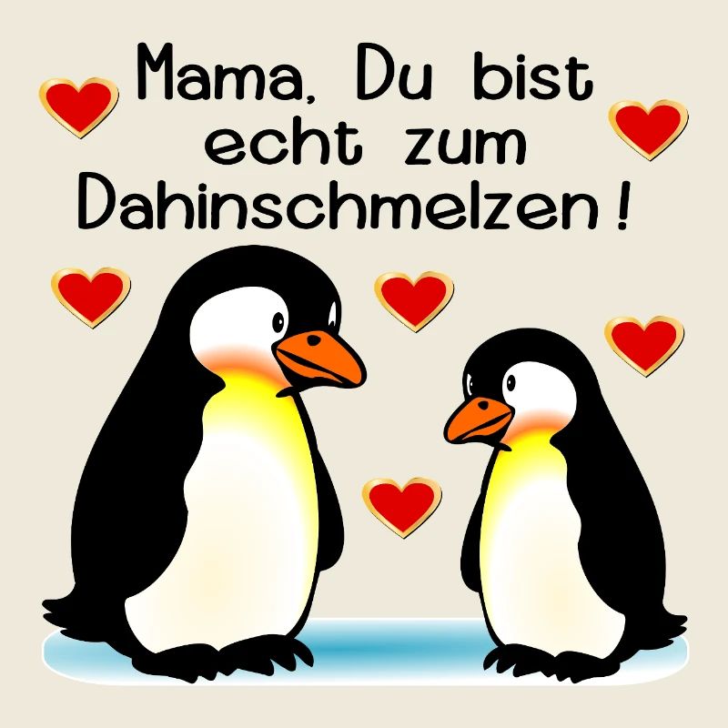 Mama Kind Pinguine Muttertag