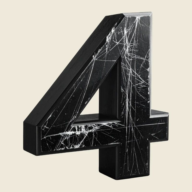 Black 4 with marble pattern