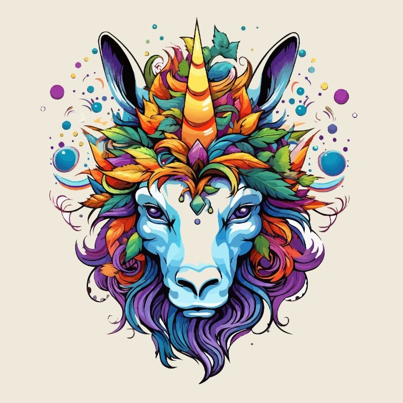 Kaleidoskopisches Einhornporträt