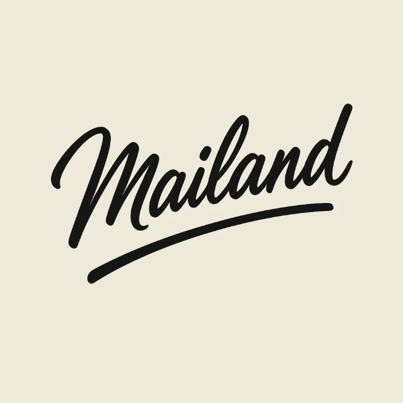 Mailand Script Logo – Milan Schriftzug
