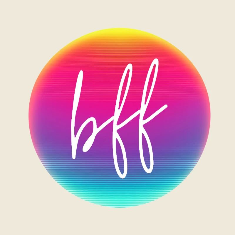 BFF! Neon circle customizable
