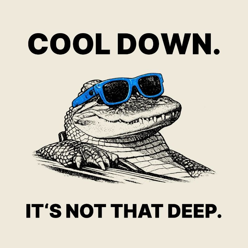 Cool Down – It's Not That Deep Crocodile Halftone