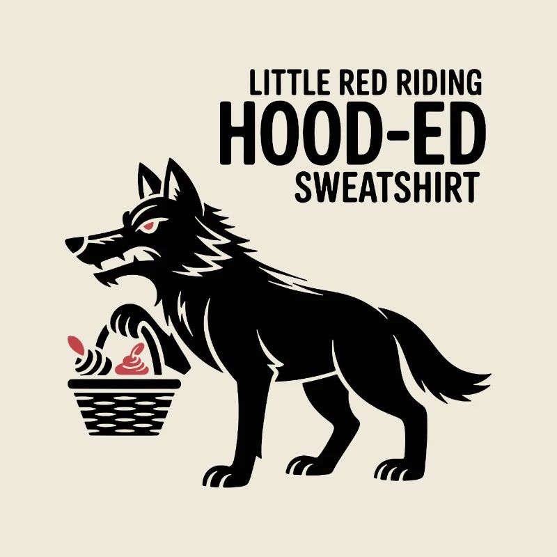 Fairy tale wolf with basket