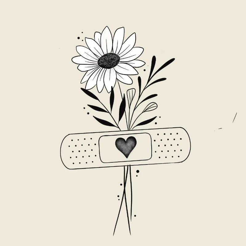 Gänseblümchenherz-Schleife