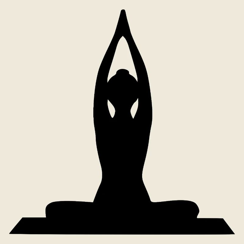 Yoga Forms Silhouettes Black