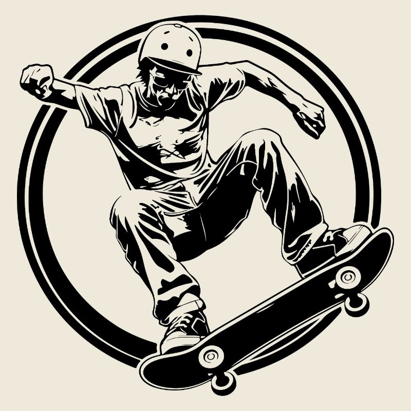 Skateboarding Mann Skateboard Silhouette