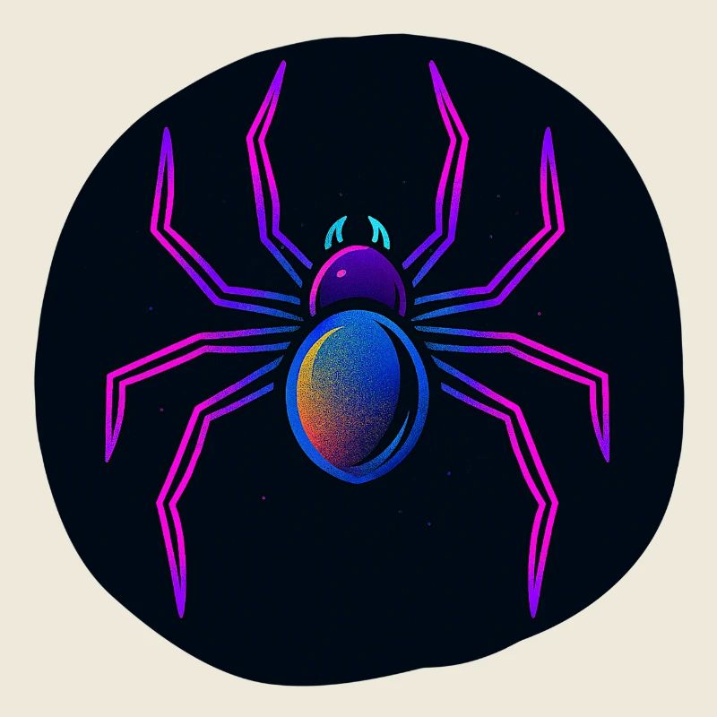 Araignée néon dans l’espace