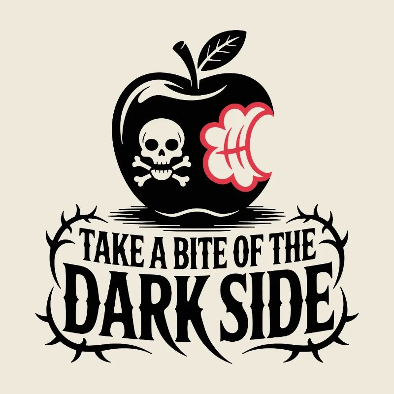 Dark Apple with Bite Design