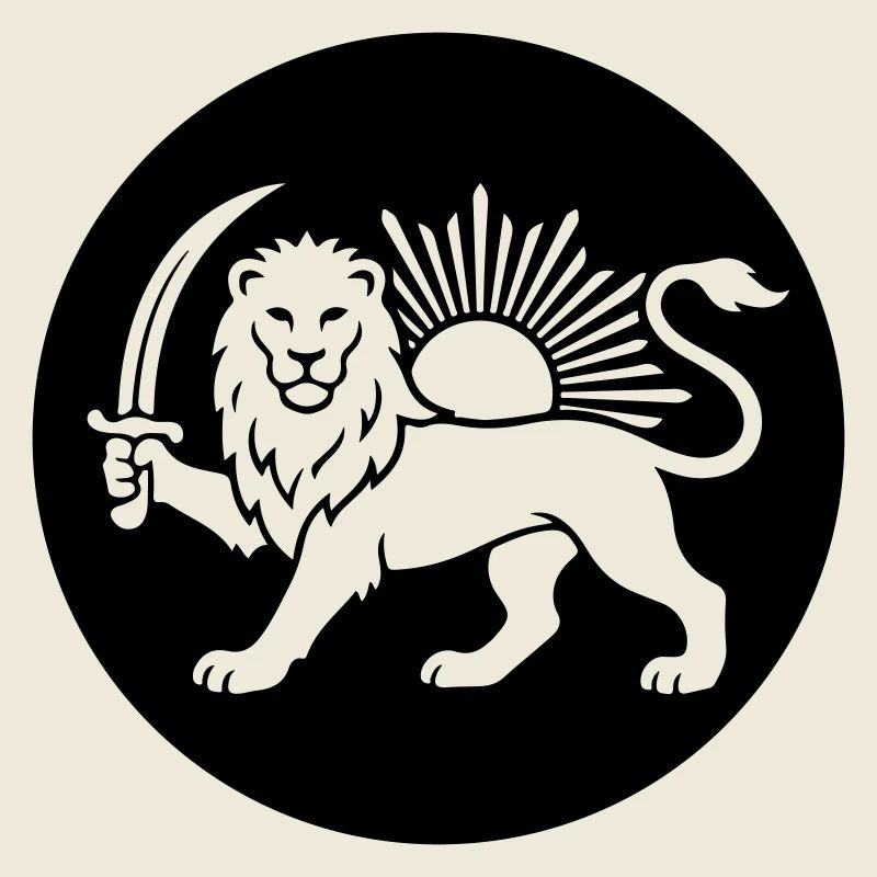 Persischer Löwe Persien Iran Symbol