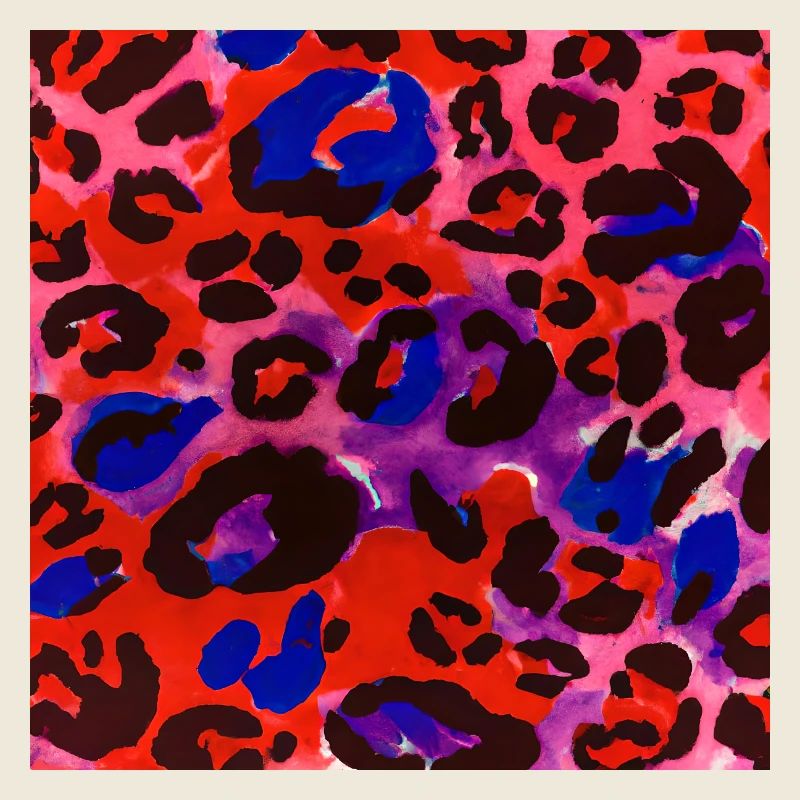 Neon Leoparden Regenbogen Muster