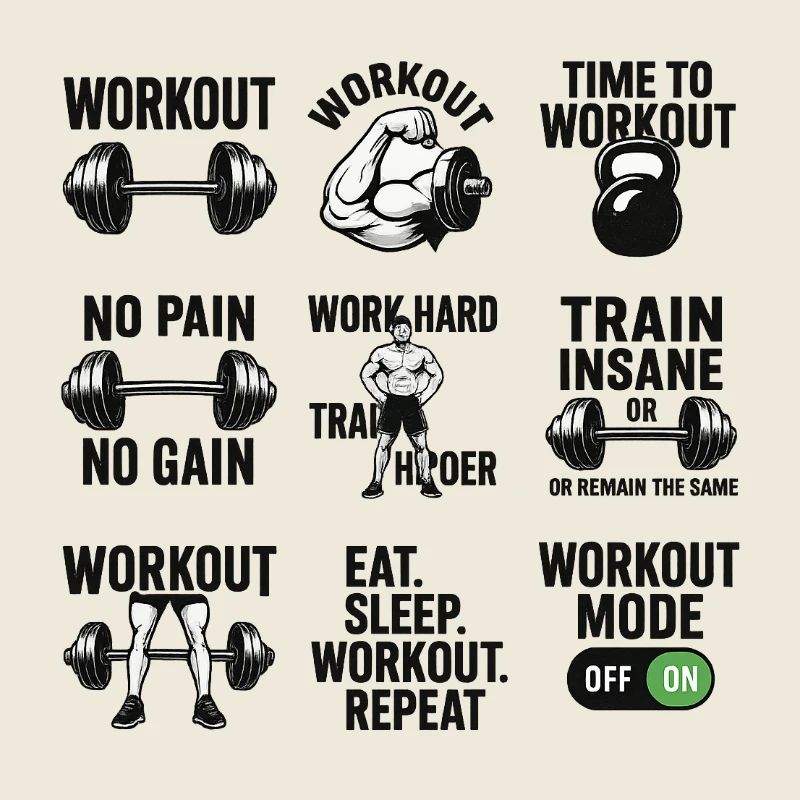 Power Gym Black Patterns Workout