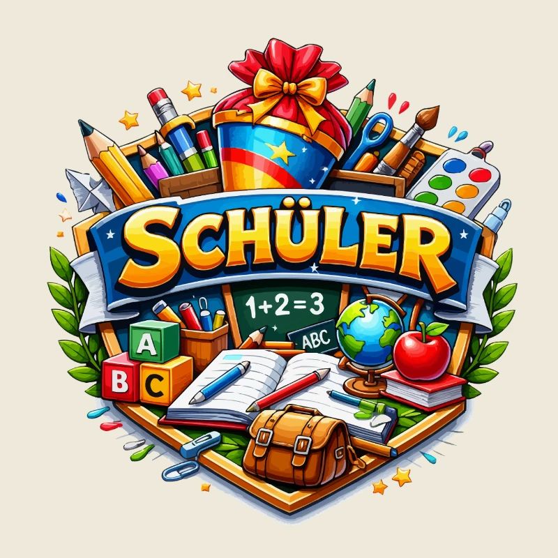 Student Learning World Sticker Design