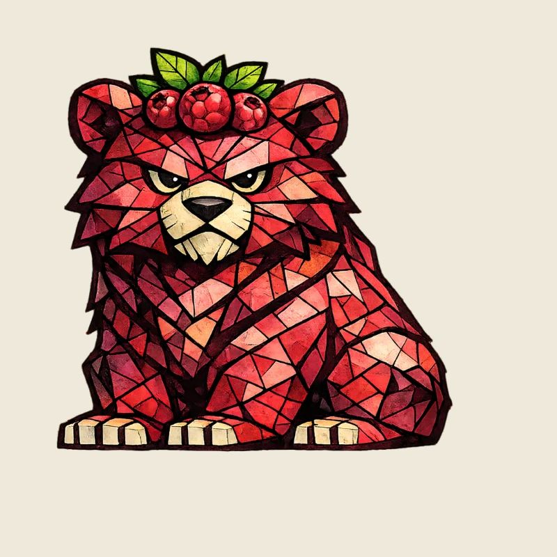 Raspberry Bear Cubism Version