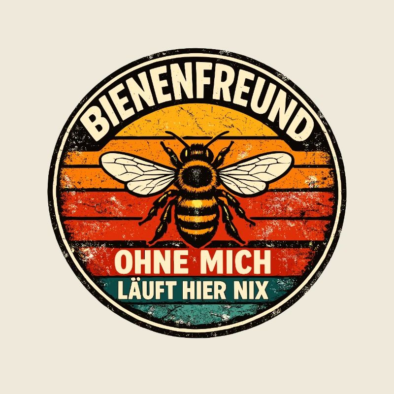 Bee Friend Retro Saying