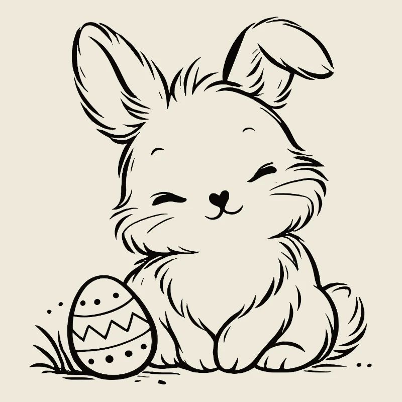 Easter bunny with Easter egg