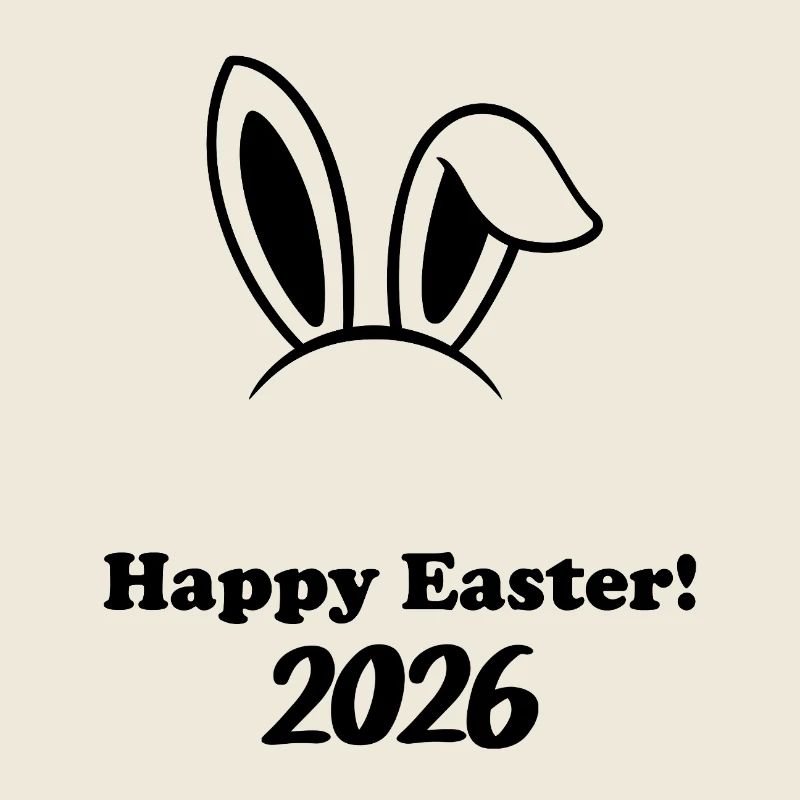 Joyeuses Pâques 2026 - Conception du lapin de Pâques