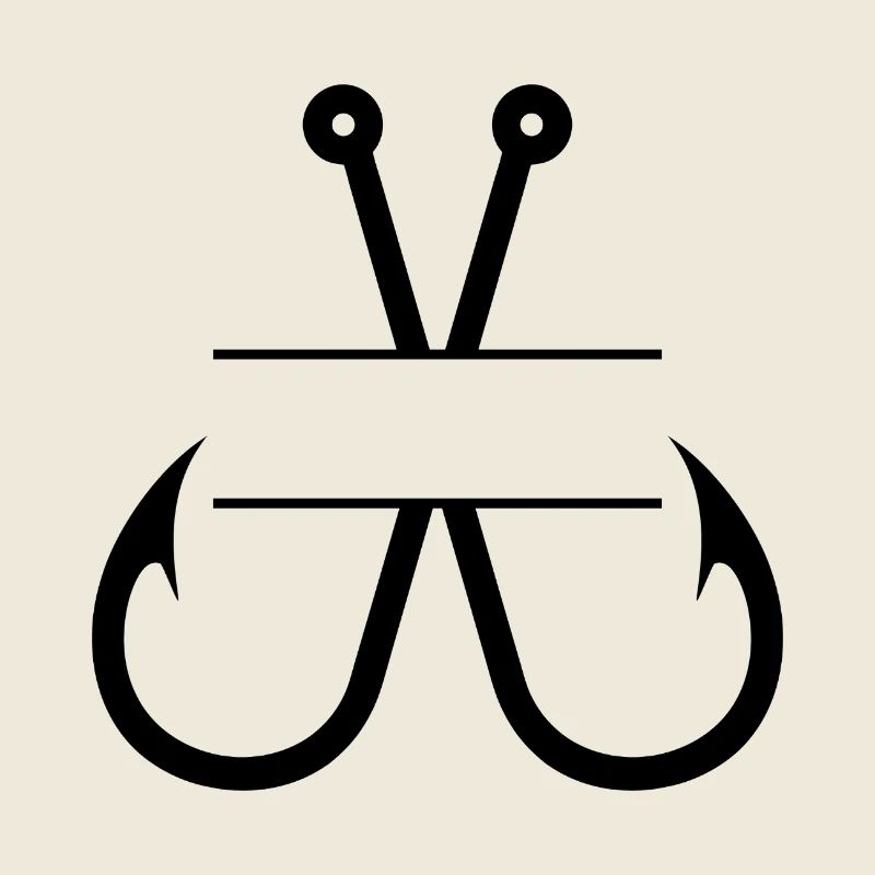 Fish Hook Name Monogram