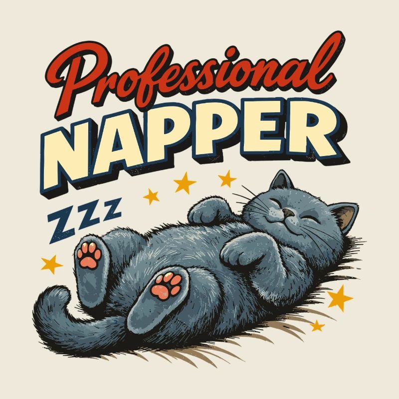 Professional Napper – British Shorthair Retro Cat